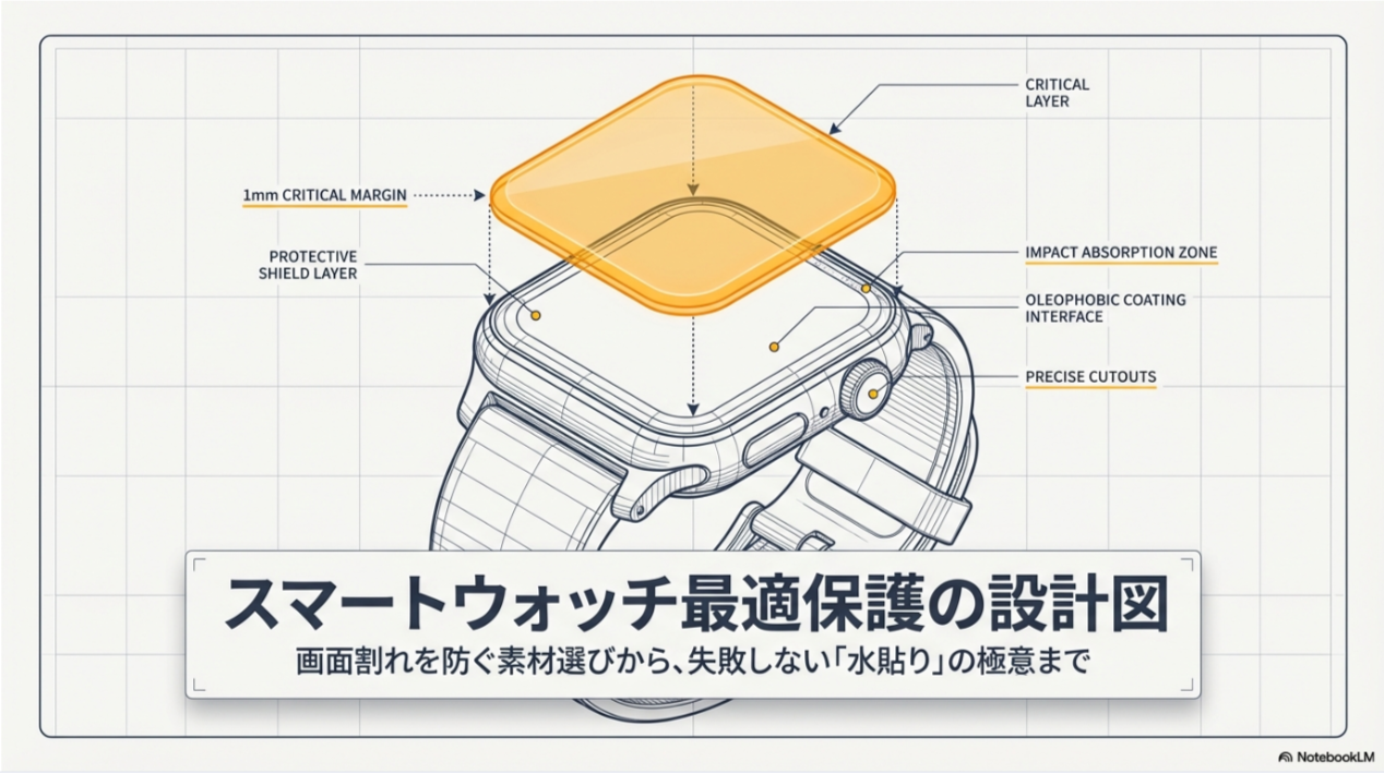 スマート ウォッチ 画面 フィルム 比較